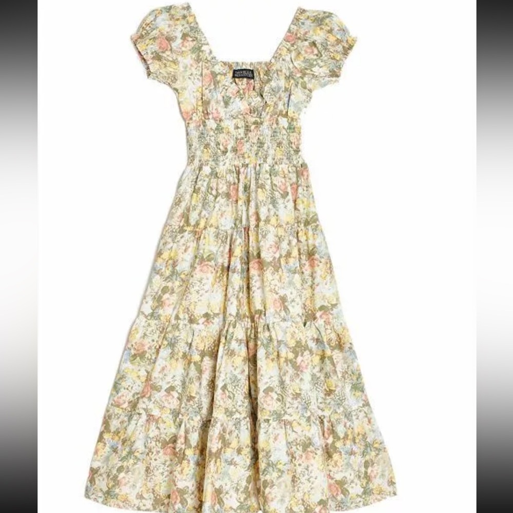 New Danielle Bernstein Poplin floral midi dress XL NWT